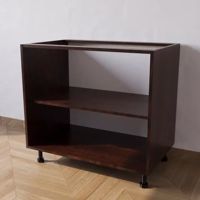 Base cucina Calandrelli in legno Wengè senza anta L 90 x P 55,5 x H 82 cm