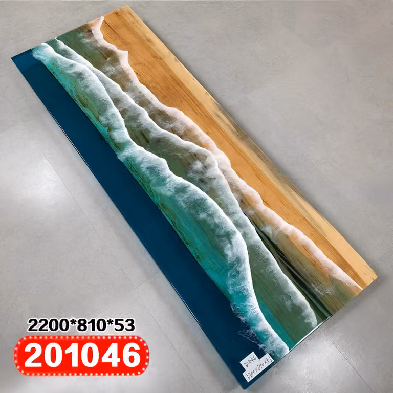 Esstisch Design Tisch Moderne Tische Meer Ozean Fluss Epoxid Harz Möbel 220x81