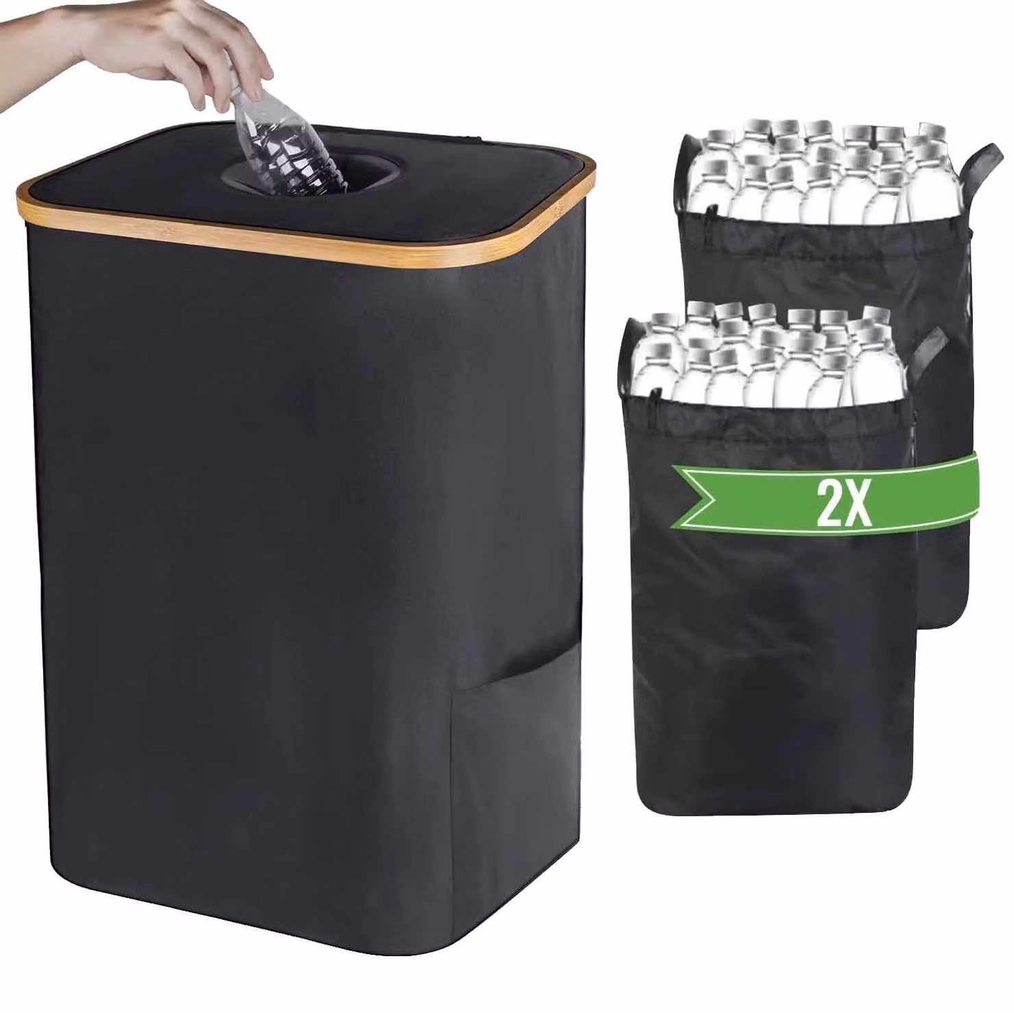 Cesto portaoggetti, capacità 105 litri, design pieghevole, 105 litri
