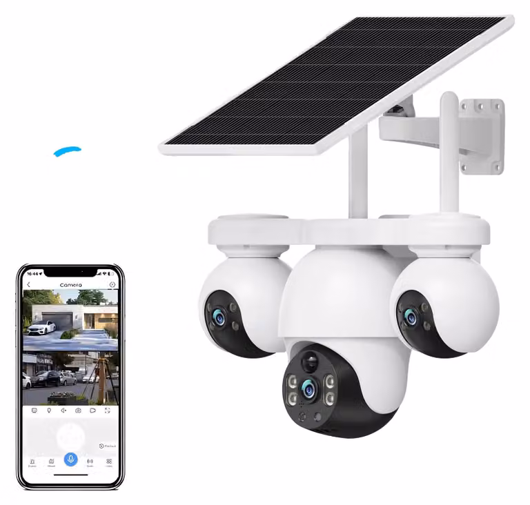 Telecamera IP, alimentata a energia solare, visione notturna, telecamera Wi-Fi