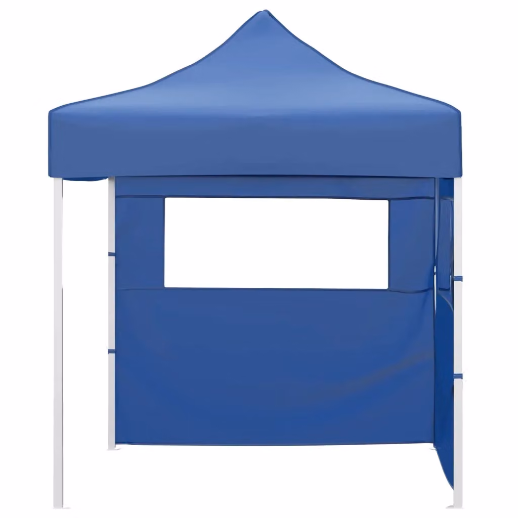 Tenda da festa blu in tessuto Oxford con struttura in acciaio e PVC L: 200 cm, P: 200 cm, H: 315 cm – 2