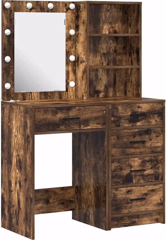 Tavolo da Trucco con cassetto 2 pcs Marrone 50 x 41 x 135 cm