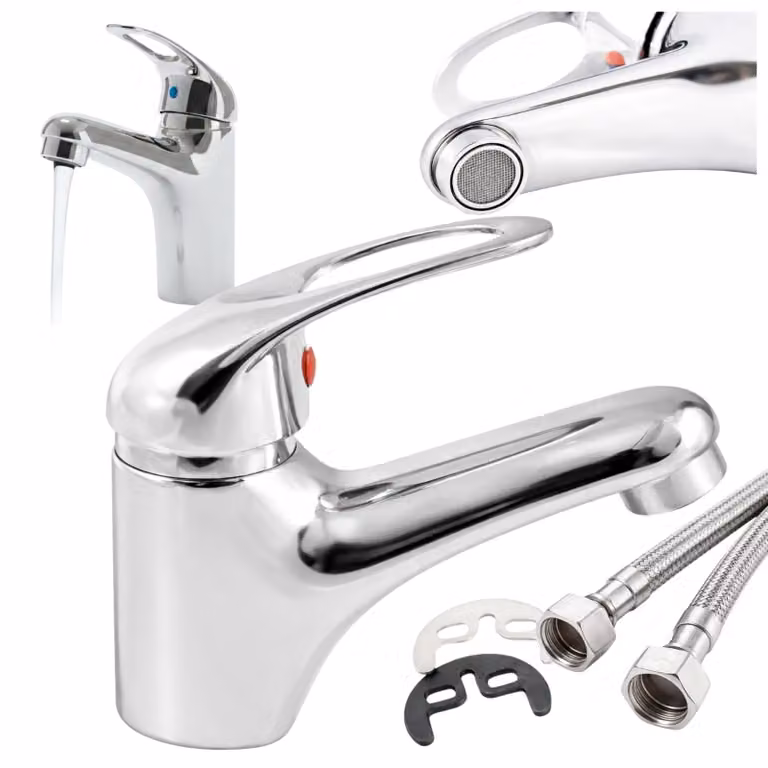 Granitan - Rubinetto per lavabo - Rubinetto da bagno - Cartuccia in Vetroceramica - Ottone - Cromo - Rubinetto per lavabo - ALFA