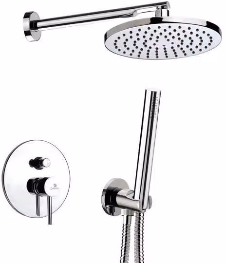 Set completo doccia dotato di soffione minimale anticalcare dotato supporto lusso - serie suvi