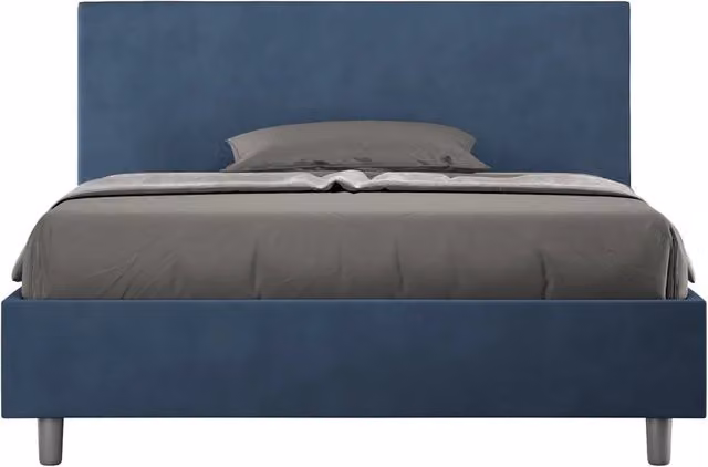 Letto Matrimoniale Large 180x200 cm Senza Rete Adele Blu