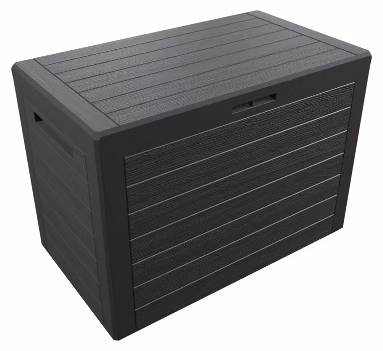 Cassapanca da giardino, 190L in plastica, antracite