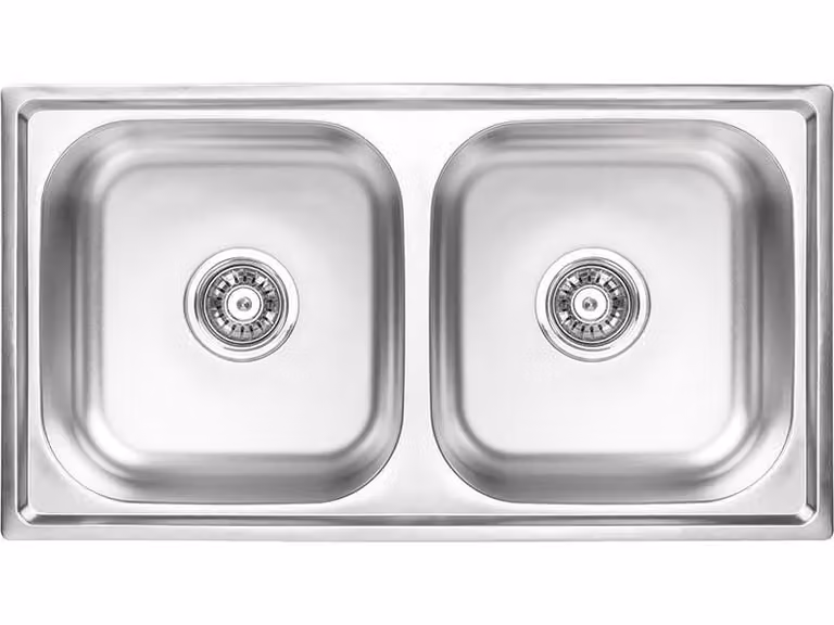 lavello da cucina a 2 vasche in acciaio inox Lavello da incasso Lavello