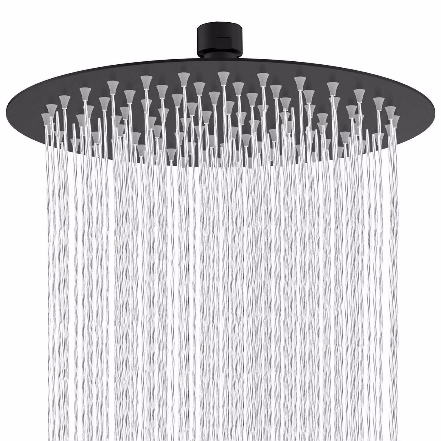 Ugello anticalcare nero, 30x30 cm, acciaio inossidabile A2, 144 pezzi, aumenta la pressione dell'acqua e riduce il consumo