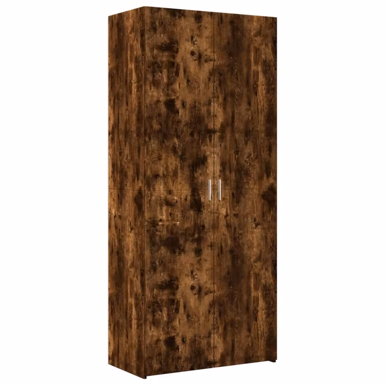 Credenza Rovere Fumo 80x42,5x185 cm in Legno Ingegnerizzato