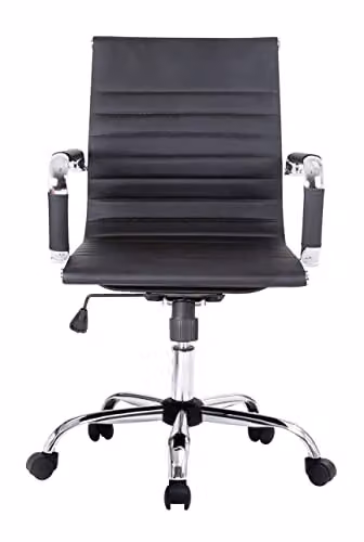 EQUIP SILLA OFICINA RESPALDO MEDIO NEGRA