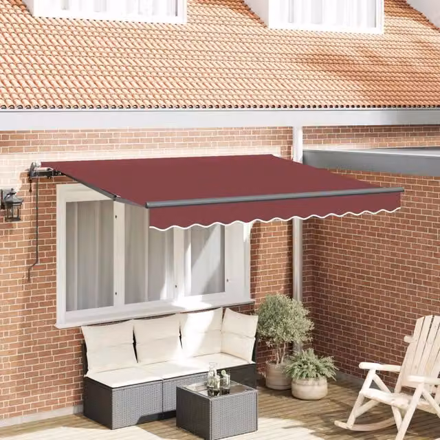 Tenda retrattile Borgogna 350 x 200 x 165 cm Tessuto 3329672