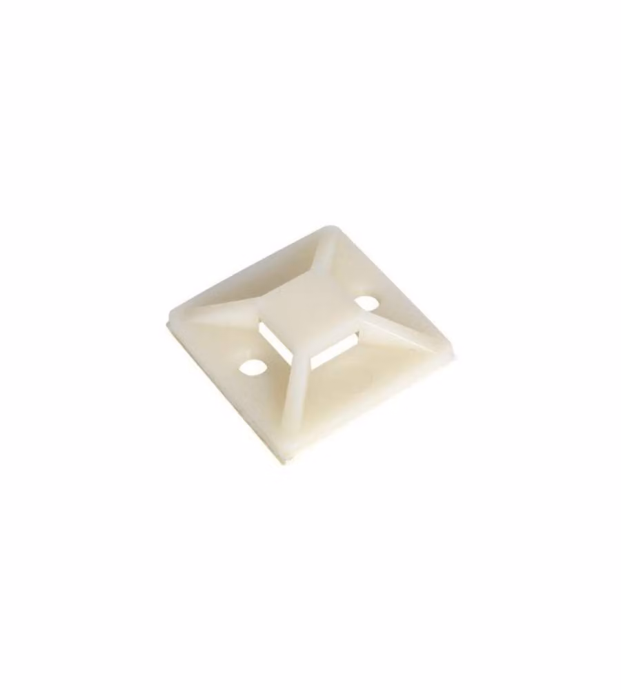 Basette adesive nylon 6.6 - 30 x 30 neutre - 100 pz.
