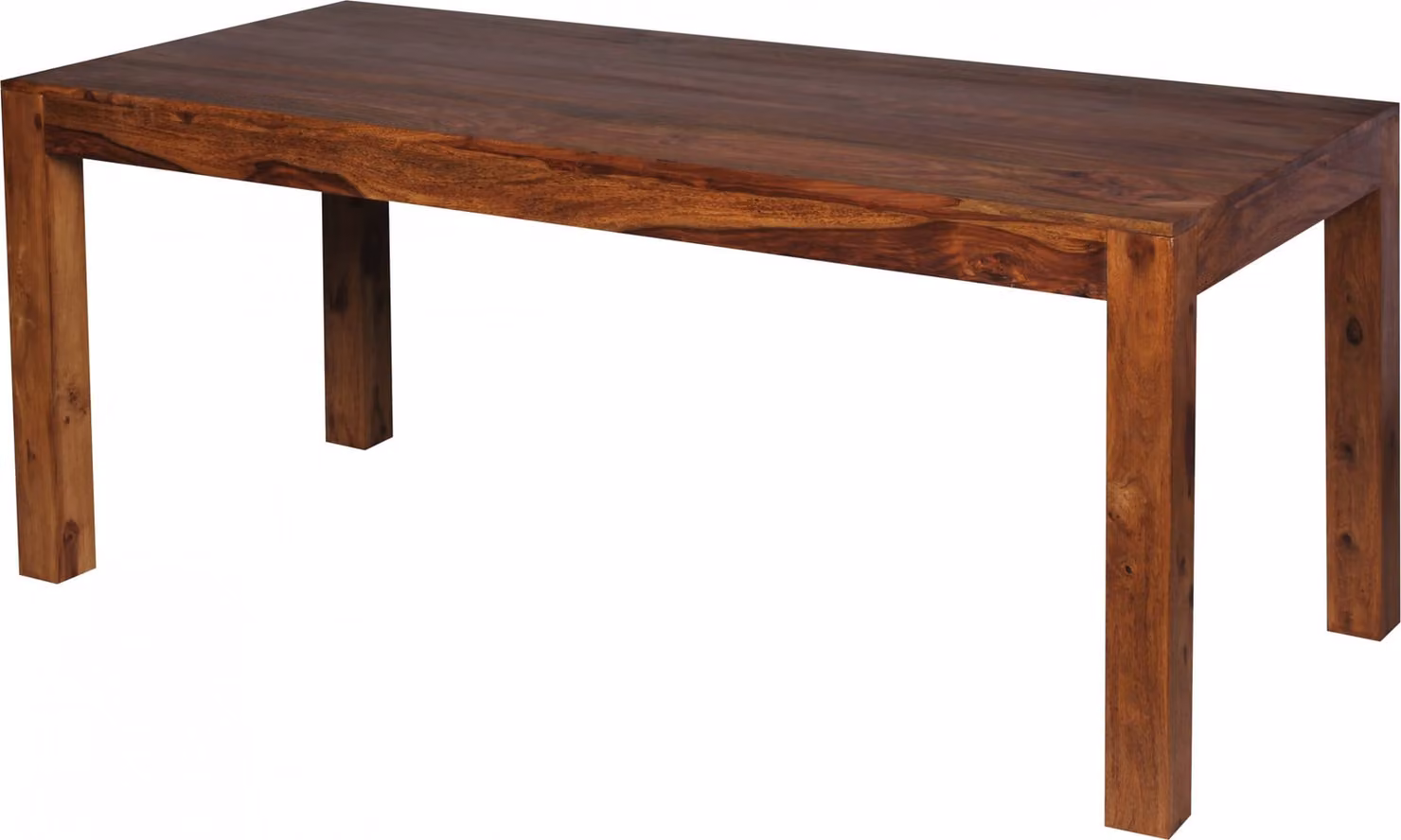 Tavolo da pranzo Wohnling design massiccio 180 x 80 x 76 cm in legno massiccio di sheesham; WL1.322