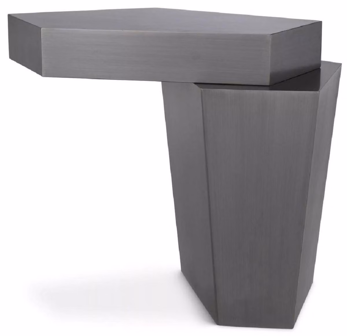 Tavolino di design Casa Padrino grigio 72 x 50 x h. 60 cm - Tavolo da salotto con superficie spazzolata - Mobili da salotto - Qualità lusso