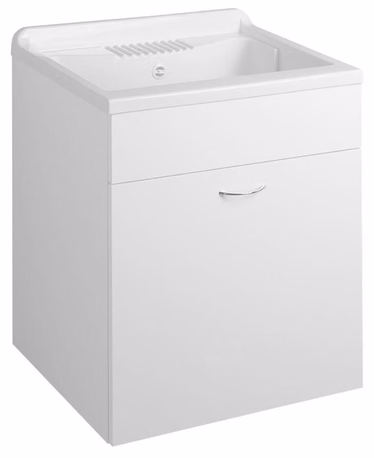 Mobile base con lavello in plastica 60x50 cm, sifone incluso