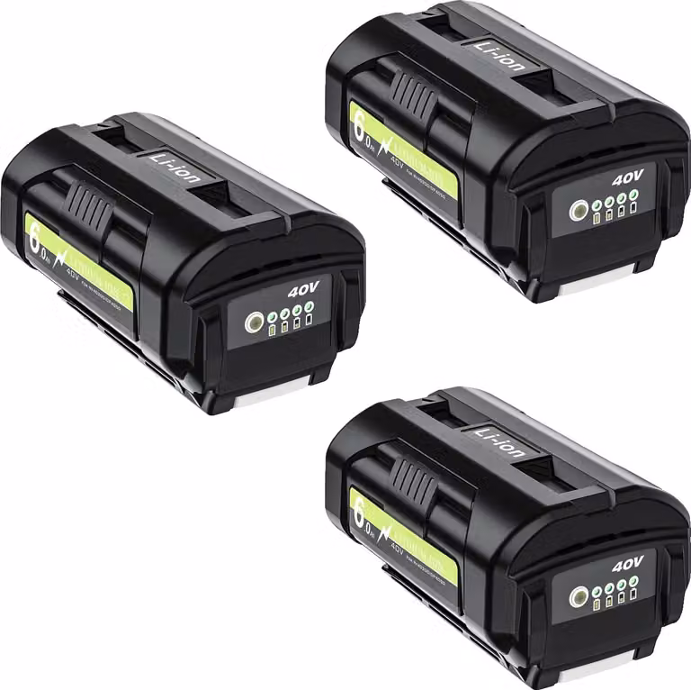 Batterie di ricambio per Ryobi OP4050, capacità 6000mAh, 40V Li-Ion, 3 pezzi 6000mAh