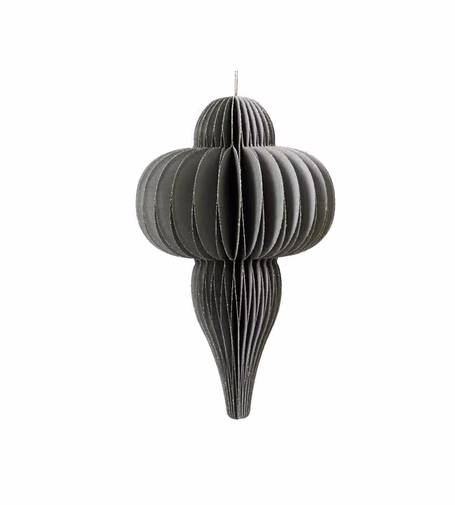 Decoro origami in carta grigio