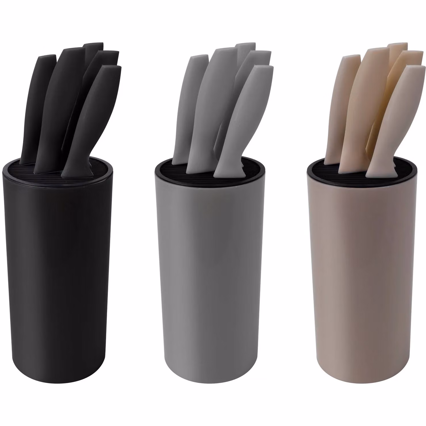 Set di coltelli Gusto Casa in acciaio inossidabile con supporto in plastica, 5 pezzi – 1