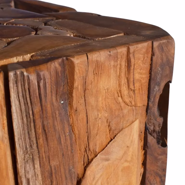 Tavolino da salotto quadrato vidaXL in legno di teak marrone L/P/H: 30 x 30 x 80 cm