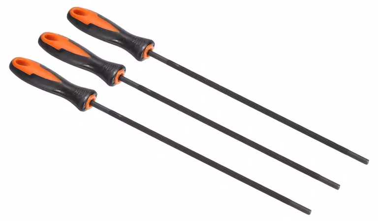 Solidchoice - Set di 3 lime per affilare catene di motosega