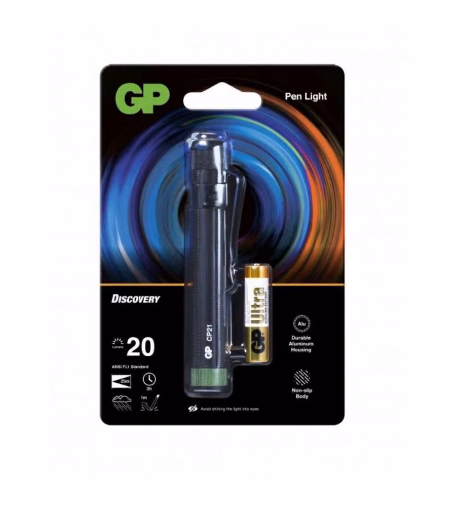 Torcia LED a penna V-TAC in alluminio nero con batteria inclusa