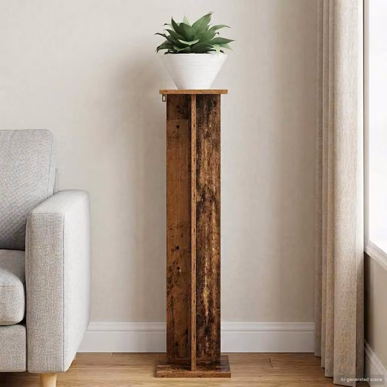 Supporto per piante vidaXL in legno color marrone, L/P/H: 25 x 25,5 x 100,5 cm
