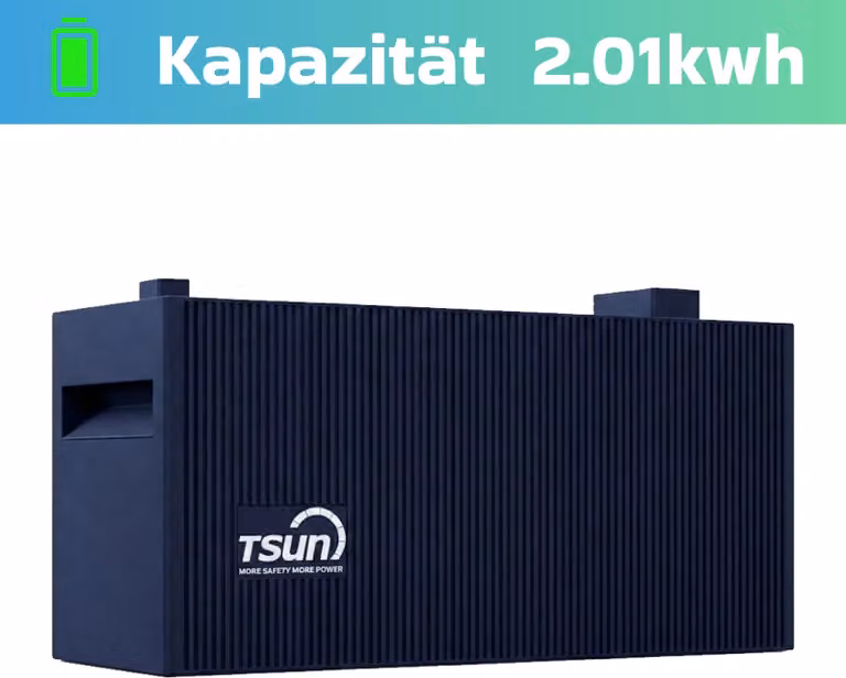 TSUN SOLARCAN Accumulatore di espansione TSOL-DB2000Lite 2,01 kWh Accumulatore solare CC LiFePO4, IP65, ingresso FV 2400 W, batteria solare accoppiata CC