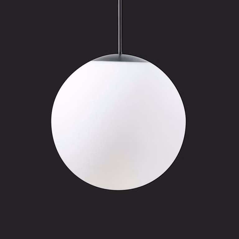 OSMONT ADR72519 ADRIA P3 HP apparecchio a sospensione in vetro nero/bianco IP40 4000 K 52W LED combinazione di emergenza 3 h