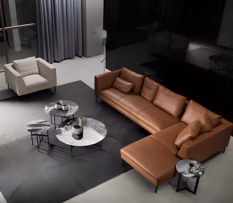 Design Ecksofa Polster Couch Sofa Eck Garnitur Wohnlandschaft Leder Couchen