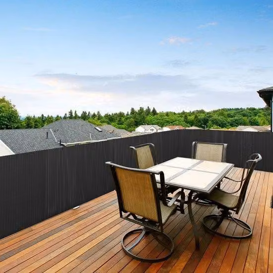 Pannello divisorio in PVC per garantire la privacy – Porta scorrevole grigia, dimensioni 1,6 x 4 metri, ideale per giardino e balcone