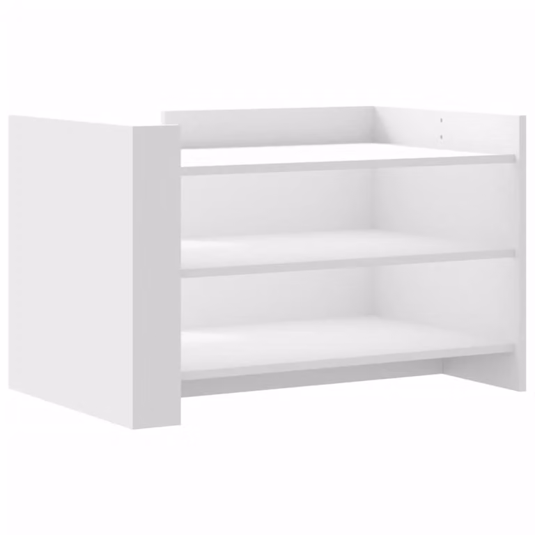 Tavolino da Salotto Bianco 80x50x50 cm in Legno Multistrato