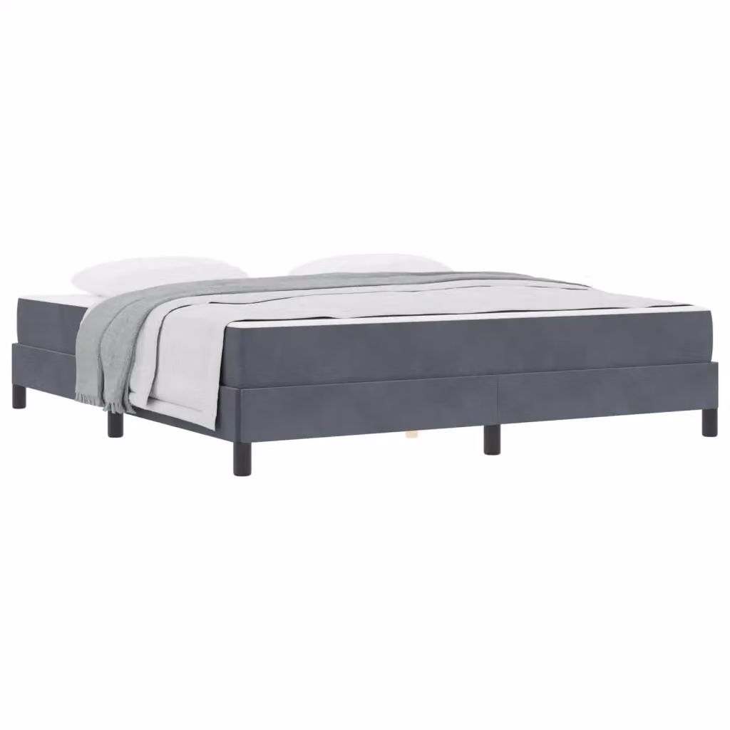 Letto a molle con materasso vidaXL in tessuto Grigio, L/P: 180 x 200 cm – 2