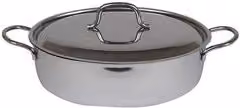 Casseruola ovale in acciaio inox con coperchio Montini Guerino, colore argento, L: 41 cm, P: 24 cm, H: 24 cm