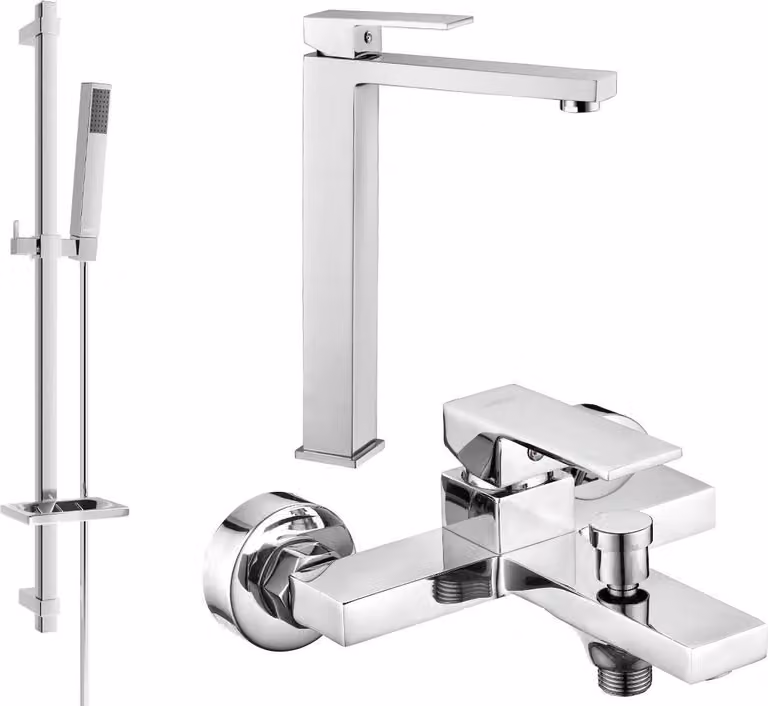 Mexen Uno DQ77 set da bagno, cromo - 71413DQ77-00