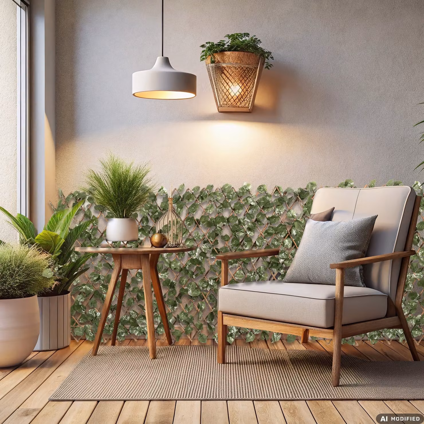 Siepe Artificiale Estensibile con Foglie di Acero Vestiamo Casa Giardino, Verde, H 90 cm x L 180 cm – 2