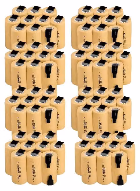 Batterie ricaricabili, 1,2V, capacità 2800mAh, confezione da 80 pezzi