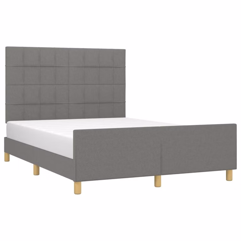 Giroletto senza Materasso Grigio Scuro 140x190 cm Tessuto