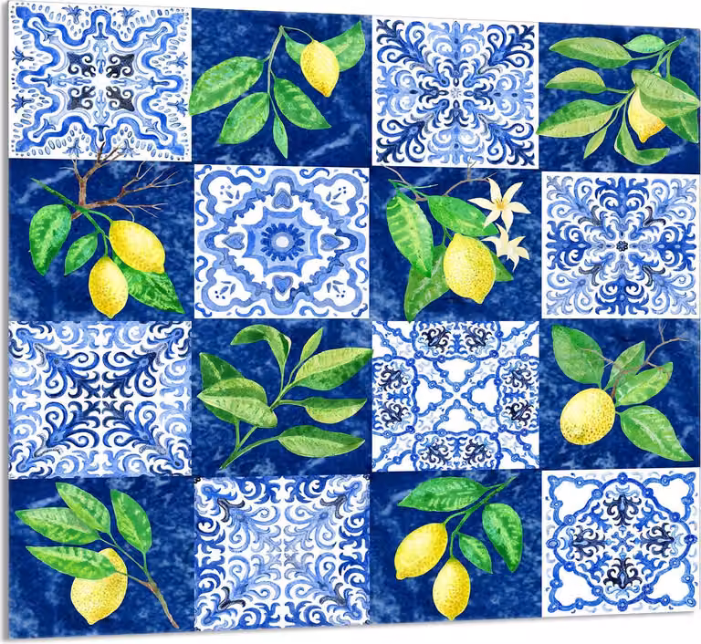 PIATTO IN VETRO PER CUCINA 65x60 Mosaico