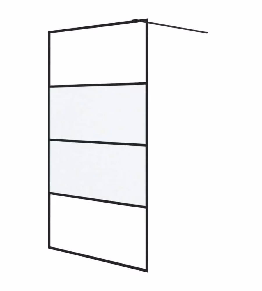 Parete Doccia Walk in vidaXL in Vetro Semi Smerigliato L: 115 cm, H: 195 cm – 2