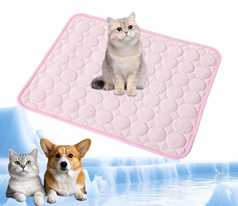 Tappetino refrigerante per animali domestici, ideale per l'estate, cuscino refrigerante rosa, taglia M