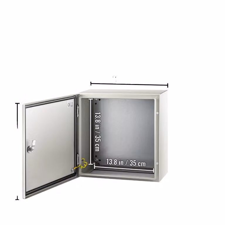Custodia elettrica, struttura in acciaio, impermeabile secondo lo standard IP66, 40 x 40 x 20 cm