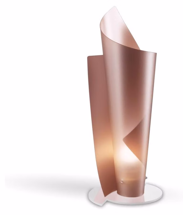Lampada Da Scrivania-Ufficio Moderna Vela Polilux ® Rame E Metallo 1 Luce E27