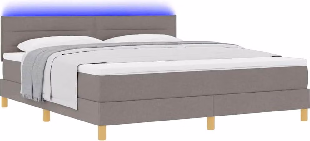 Letto a Sorgente LED con strisce LED Talpa 180 x 200 cm Tessuto