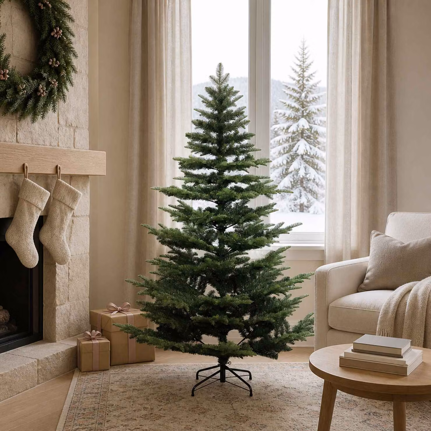 vidaXL Albero di Natale Artificiale con Rami Pieghevoli 120 cm