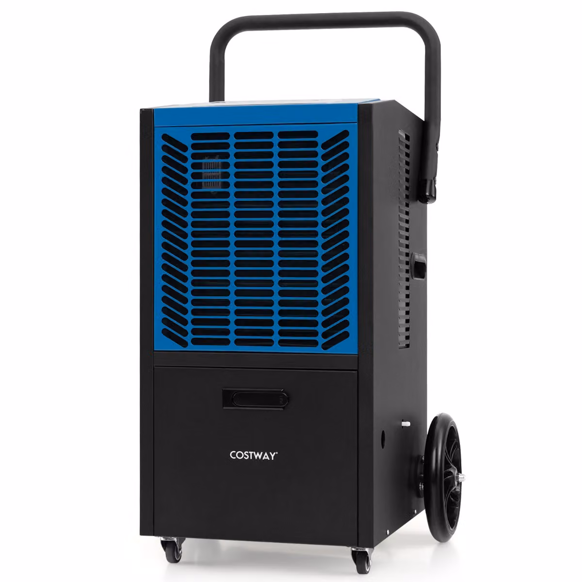 Deumidificatore commerciale Costway da 66 L/giorno con pompa e tubo di drenaggio, timer 24h e 4 ruote, Blu e Bianco – 3