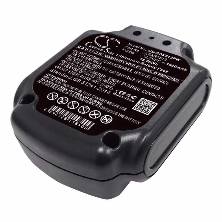 TECHTEK Batteria compatibile con [Black & Decker] BDCD112, BDCD12, BDCDD12, BDCDD12K, BDCDD12KB, BLA12L-0608-1 sostituisce LBXR1512