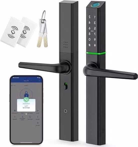 Serratura digitale slim: riconoscimento impronte digitali, Bluetooth, resistente agli agenti atmosferici, accesso senza chiave, controllo tramite app
