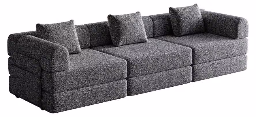 Divano letto - Letto a scomparsa - Divano - Sofà - Letto per ospiti - Divano a due posti in velluto chenille - Spazio contenitivo nell'bracciolo