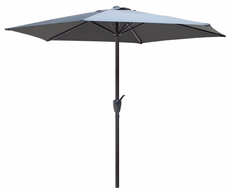 Ombrellone inclinabile, 270 cm, grigio antracite, con manovella, protezione UV 50+