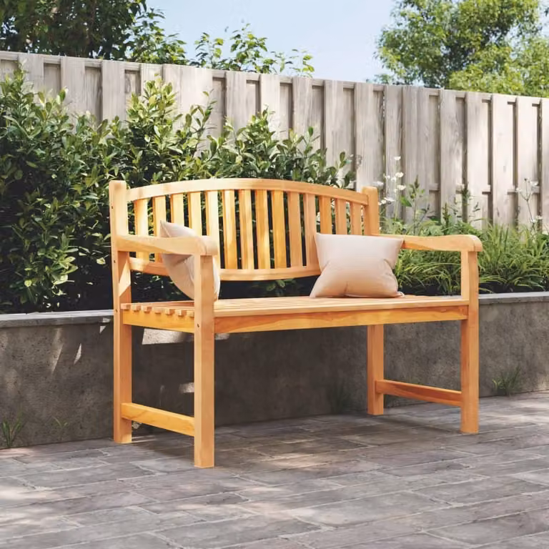 The Living Store Panchina da giardino 114x59x87 cm Legno massello di teak
